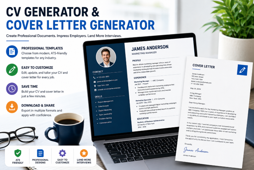 How a CV Generator and Cover Letter Generator Can Improve Your Job Application Success